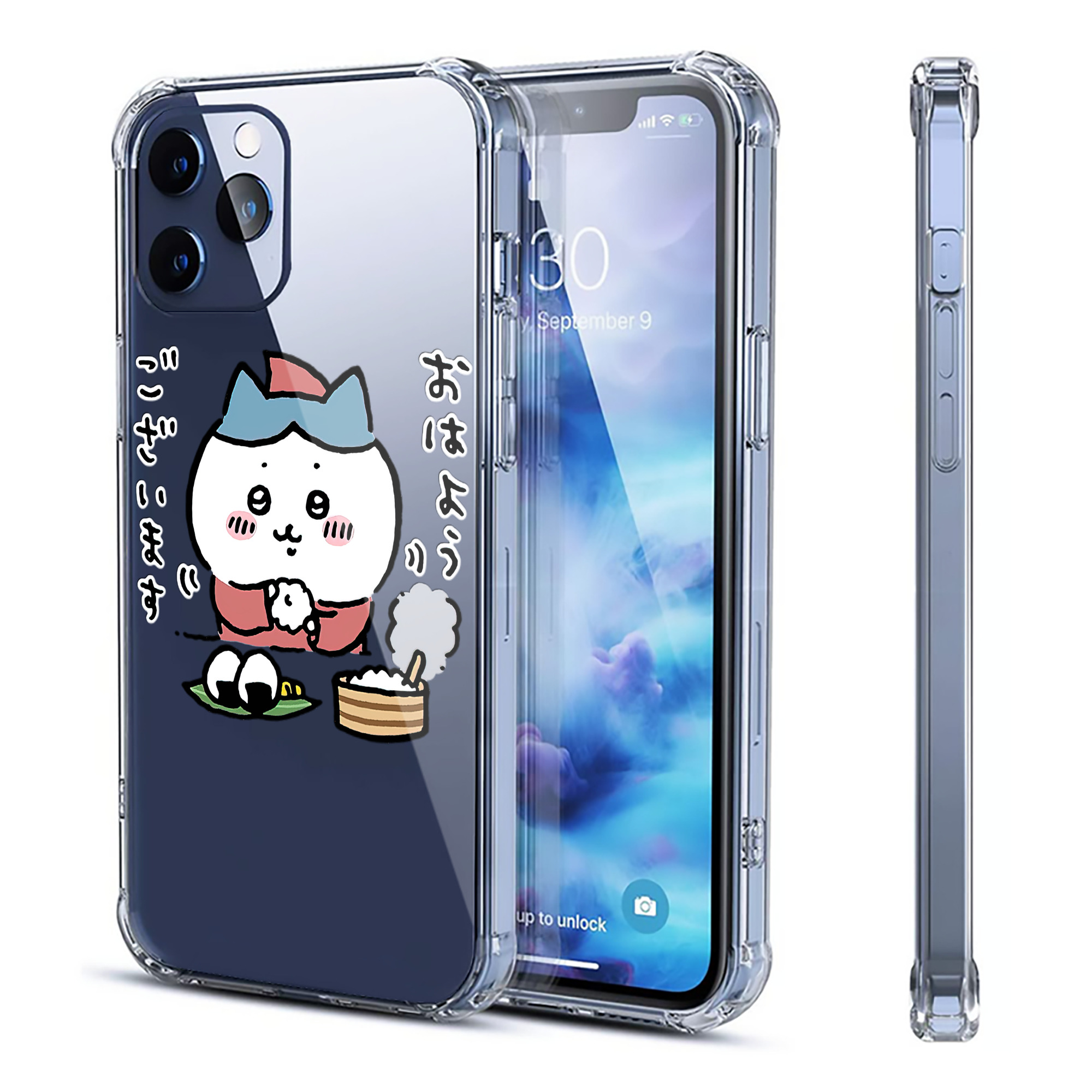 （画像用） ちいかわ ハチワレ Chii-kawa hachiware 【iPhone 12シリーズ対応】透明スマホケース（クリアソフトケース）
